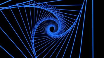 invecklad blå spiral design fångande rörelse och djup i en fascinerande visuell erfarenhet video