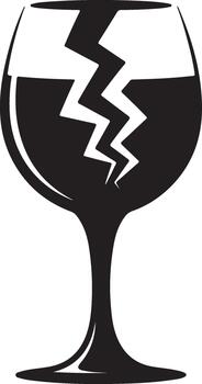 frágil articulo icono presentando roto vaso símbolo para embalaje entrega y manejo vector