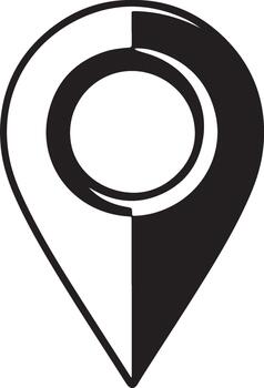 Navigation pointer symbol for travel map destination point mark place gps location vector
