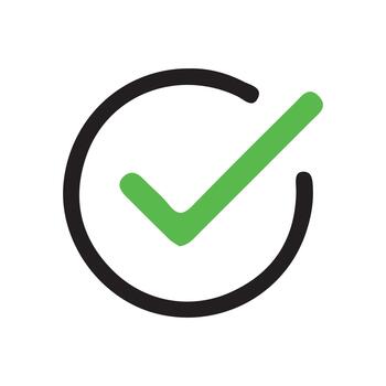 minimalista caja con marca de verificación vector