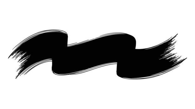 Abstract brush stroke with textured edges on a white background vector