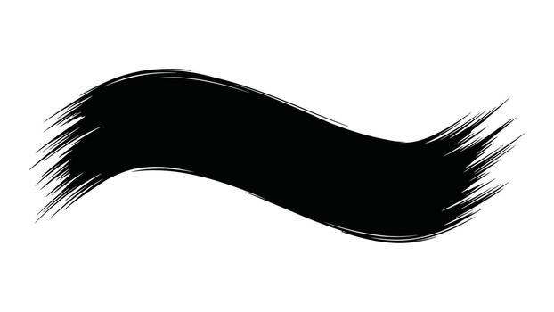 Abstract illustrator brush stroke with textured edges on a white background vector