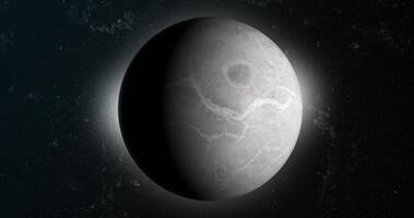 dvärg- planet eris i de yttre Plats. 3d framställa video