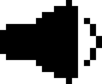 Pixelated Sound Symbol Vintage Digital Audio Icon for Tech Projects and Retro Designs vector