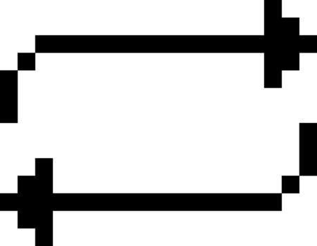 Pixelated Exchange A Retro-Inspired Illustration of Arrow Cycle in Minimalist Style vector