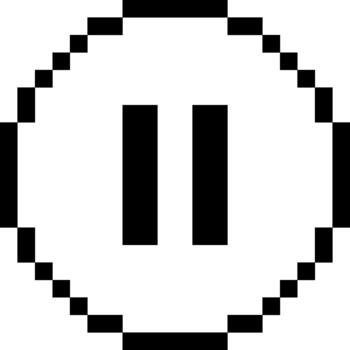Pause Button Pixel Art Simple Icon for Digital Design and Retro Interfaces vector