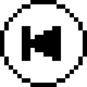 Pixelated Next Button Icon - Digital Interface Element for Multimedia Control vector