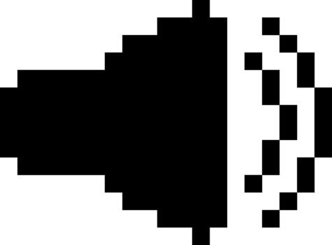 Retro 8-Bit Speaker Illustration for Sound and Audio Concepts vector