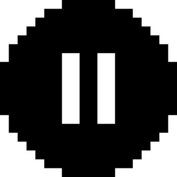 Pixelated Pause Button Symbol, Retro Game Interface Element for UI Design and Media Control vector
