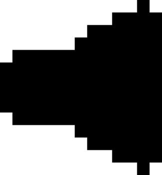 Black abstract shape on a white background, minimal design, suitable for various purposes vector