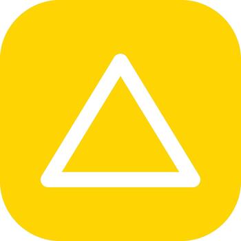 Geometric Design Vibrant Yellow Square with White Triangle, a Modern Graphic Element for Diverse Applications vector