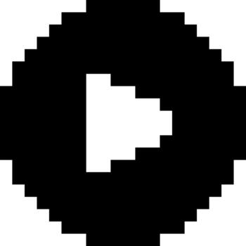 Pixelated Play Button Retro Gaming and Technology Interface vector