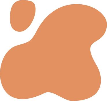 Modern abstract fluid shapes in a warm earth tone. An isolated set of organic, amorphous blobs for creative design projects slice35 vector