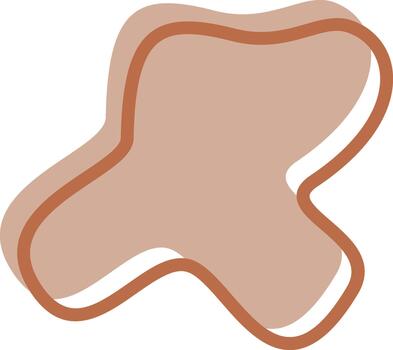 Blob with a Brown Outline Abstract Design Element for Modern Graphic Compositions vector