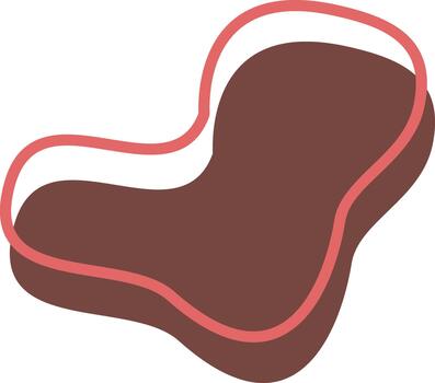 orgánico resumen marrón forma con un sutil rojizo describir, un minimalista y moderno diseño elemento Perfecto para gráfico antecedentes o artístico composiciones vector