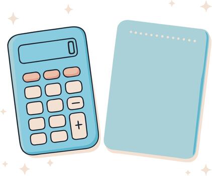 Calculator and Notepad Tools for Learning and Success vector