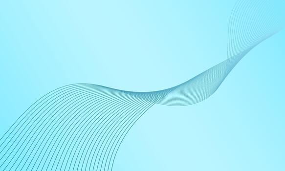 smooth blue line waves forming clean modern abstract minimal background for design use vector