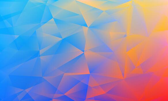 vibrant low poly shapes blending smooth gradient colors creating modern geometric abstract background vector