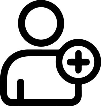 Add new user or create contact person icon symbol. vector