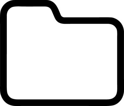 sencillo negro contorno carpeta icono para datos almacenamiento y organización. vector
