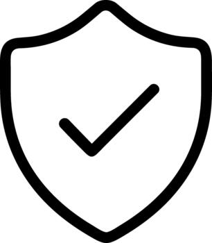 proteger con marca de verificación icono para seguridad y proteccion. vector