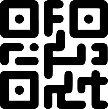 sencillo negro qr código icono para digital exploración y identificación. vector