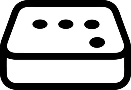 Minimalist line icon of a generic electronic device or router. vector