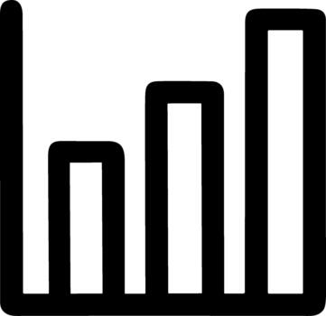 minimalista bar gráfico icono para datos visualización y Estadísticas. vector