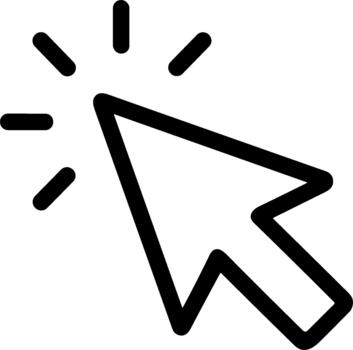 Clicking computer mouse cursor arrow pointer icon. vector
