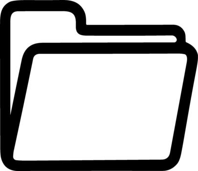 negro contorno carpeta icono para archivo y documento organización. vector