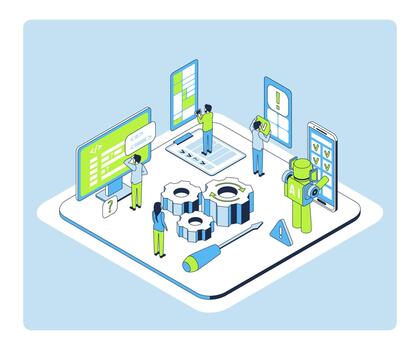 Technology development illustration vector