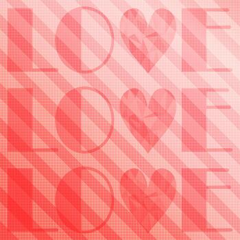 amor antecedentes con a rayas y cuadrícula geométrico modelo vector