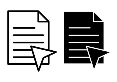 File Cursor Click Black Icon Bundle for Interaction Elements and Digital User Actions vector