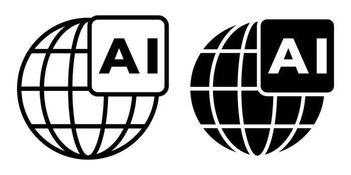 Globe Smart Feature Black Icon Bundle for Digital World Tools and Global Interface Elements vector