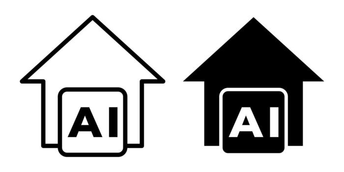 hogar tecnología negro icono haz para digital interfaz y inteligente casa diseño proyectos vector