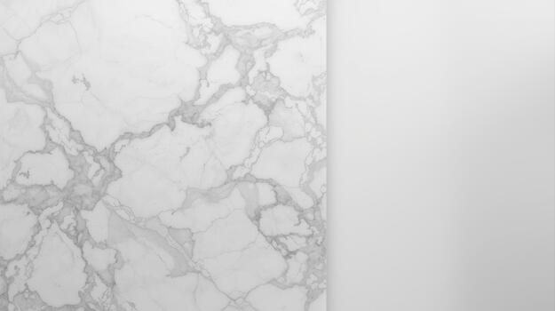 un elegante blanco mármol textura con sutil gris veteado contrastes con un suave sólido blanco superficie creando un sofisticado antecedentes textura. foto