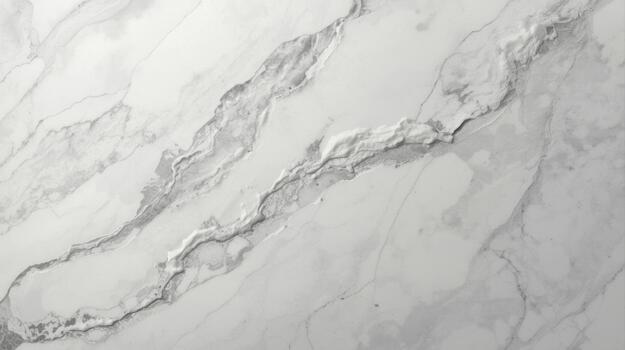 Subtle gray veins traverse a clean white marble surface creating an elegant stone backdrop for design applications and luxurious textures. photo