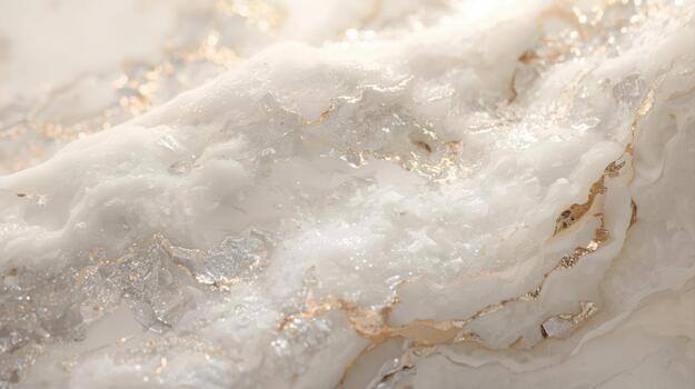 sutil jaspeado de blanco Roca infundido con shimme oro crea un elegante y lujoso resumen antecedentes textura para diseño proyectos foto