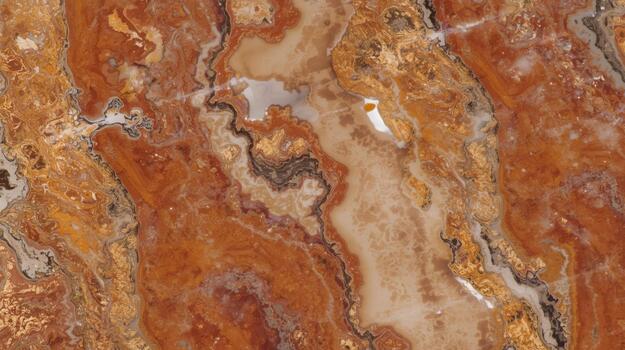 The vibrant red onyx background showcases intricate swirls and patterns creating a mesmerizing effect of natural stone texture and color richness. photo