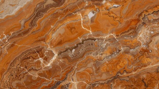Natural red brown marble stone with wavy pattern and streaks texture background showcases earthy tones and unique artistic design element. photo