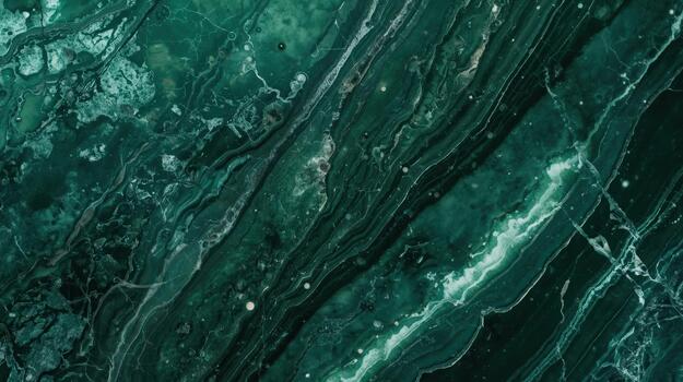 Emerald green marble stone with intricate veining pattern creates a luxurious and sophisticated natural texture perfect for elegant backgrounds. photo