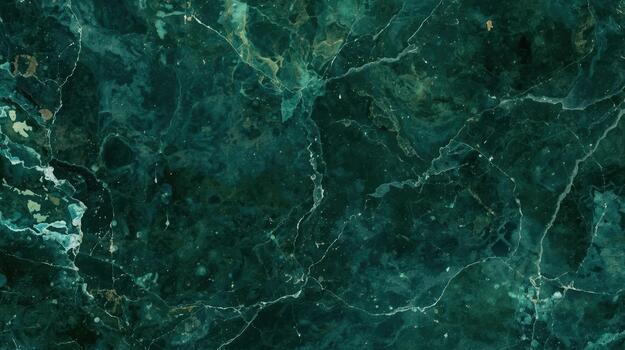 Dark green marble texture with white veins creates an elegant and sophisticated background pattern for luxurious designs and surfaces usage. photo