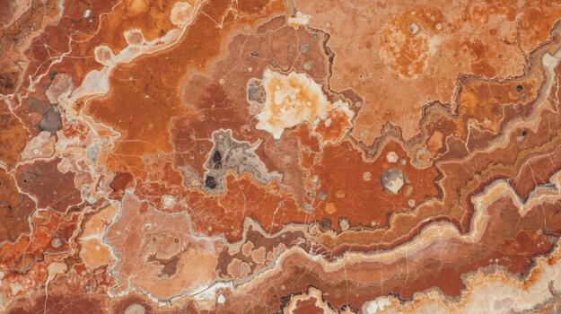 An abstract pattern of banded orange onyx stone showcases layered textures and natural formations in an earthy background design element. photo