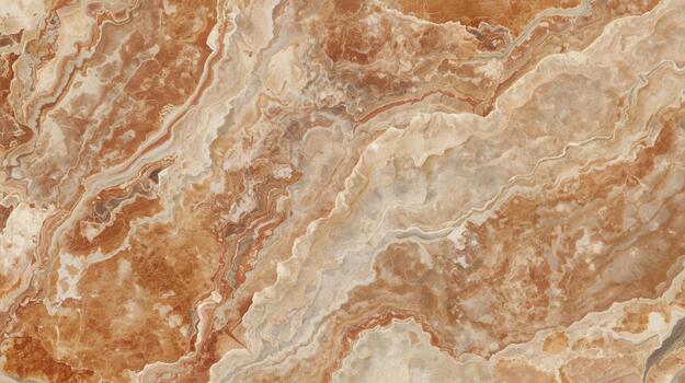 Earthy brown marble stone surface with organic patterned swirls creating an abstract and textured natural background, ideal for design applications. photo