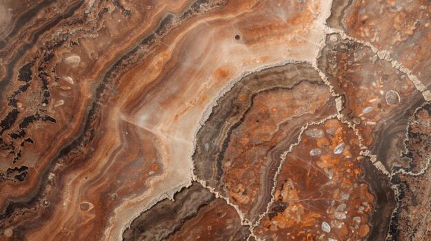 Abstract brown onyx marble texture with natural stone pattern displays captivating swirls and intricate veining creating an organic backdrop. photo