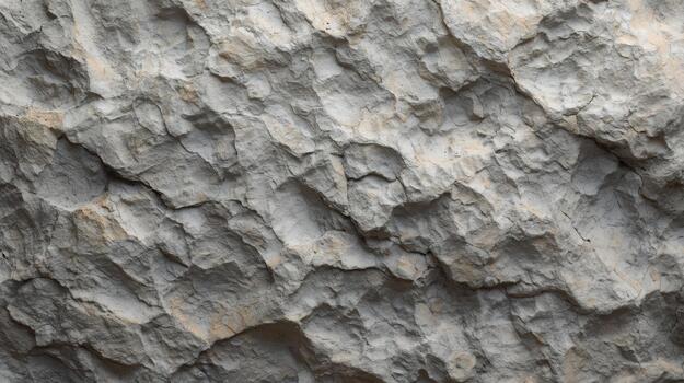 The rough gray stone surface displays textured patterns and natural erosion, ideal for backgrounds or abstract architectural designs and elements. photo