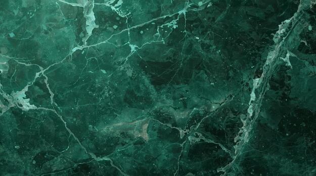 The dark green marble surface shows intricate veining patterns creating a luxurious and elegant natural stone texture perfect for backgrounds. photo
