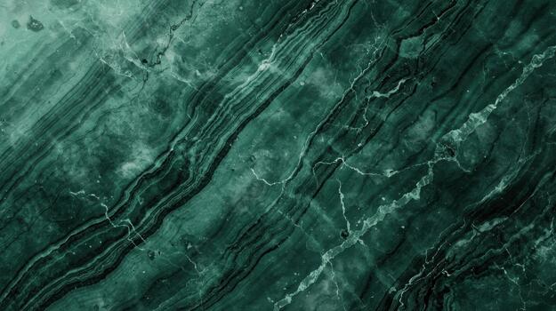 The dark green marble surface displays natural veining patterns creating a unique texture for elegant design applications and backgrounds. photo
