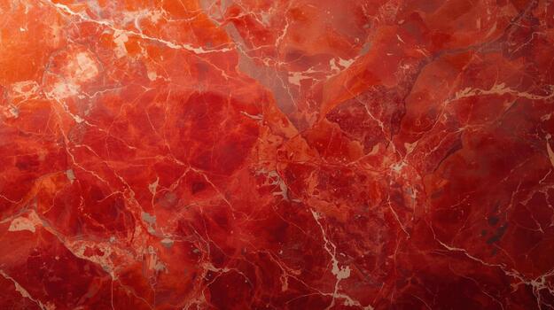 The richly textured red marble surface displays striking white vein patterns, creating a visually stunning and luxurious stone background material. photo