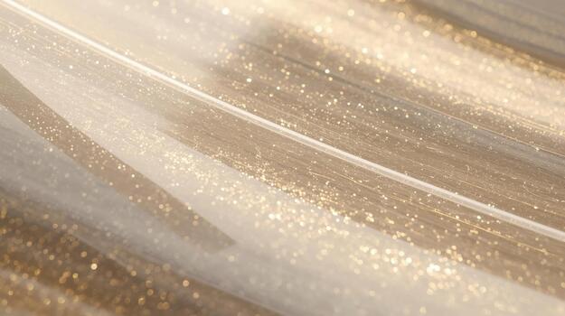 dorado Brillantina polvos a través de suave beige y blanco en capas superficies, creando un sutil aún lujoso resumen modelo para elegante diseños foto